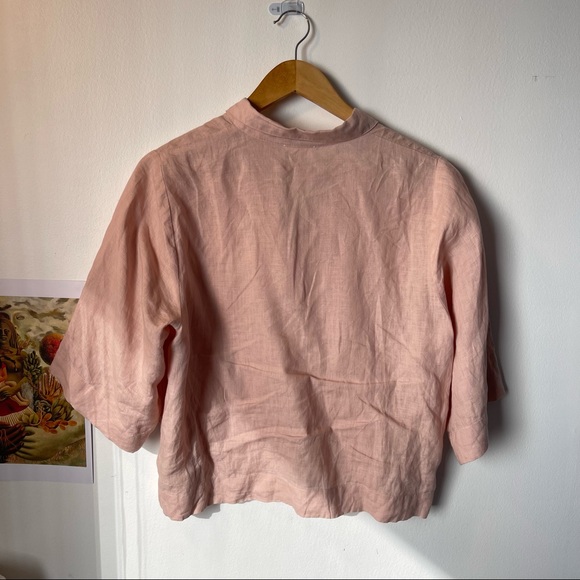 EILEEN FISHER LINEN TOP - Picture 3 of 5